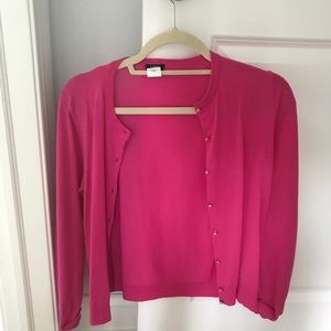 JCrew women’s pink cardigan
